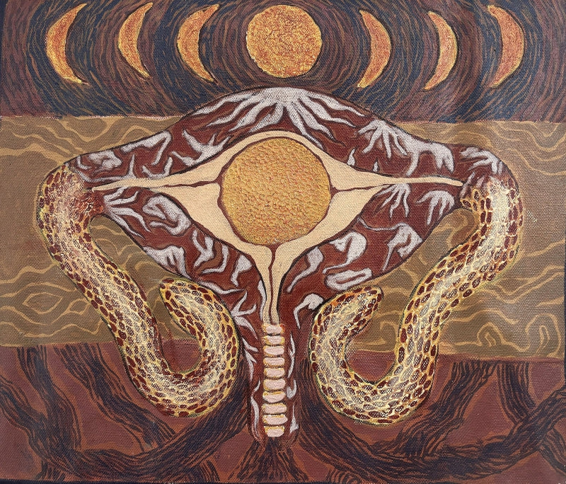 Her Eternal' contemporary acrylic painting by artist Shyam Koli, 10x13 inch, on canvas