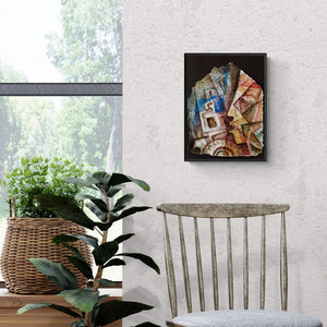In-situ view of Rajesh Yadav's 'Heritage Love 1 (Echoes of Home)' painting in a room