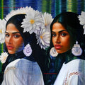 'Hidden Beauty 2' figurative oil painting by artist Abid Shaikh, 36x48 inch, on canvas