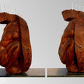 Figurative sculpture titled 'Hidden In My Life 7', 29x22x20 inches, by artist Dharam Netam on Wood, Metal