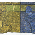 Hide And Seek At Junnar' figurative mixed-media painting by artist Pravin Randive, 36x66 inch, on canvas
