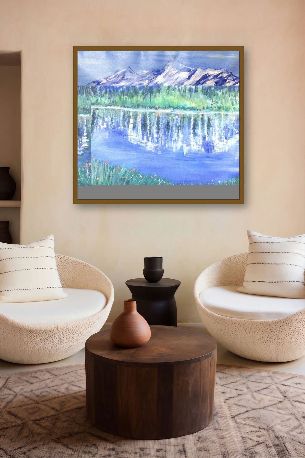 Himalayan Summer (The Village Band) by artist Kiran Bableshwar displayed in a Contemporary Exhibition gallery