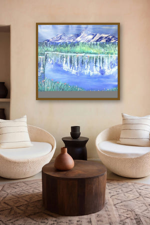 Himalayan Summer (The Village Band) by artist Kiran Bableshwar displayed in a Contemporary Exhibition gallery