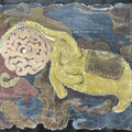 Holding Stillness' contemporary mixed-media painting by artist Shyam Koli, 16x23 inch, on canvas