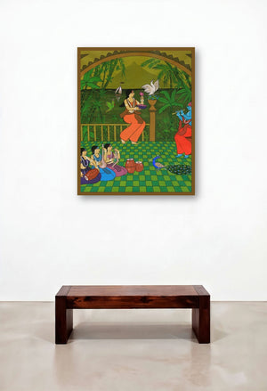 Holy Couple (Celestial Harmony) by artist Chetan Katigar displayed in a Designer Hotel Suite