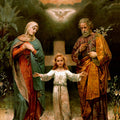 Religious acrylic painting titled 'Holy Family 1', 48x36 inches, by artist Ns Art on Canvas