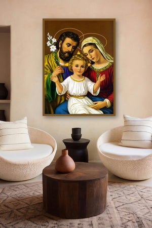 Holy Family 5 by artist Ns Art displayed in a Contemporary gallery