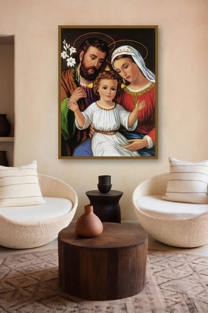 Holy Family 6 by artist Ns Art displayed in a Museum Style gallery