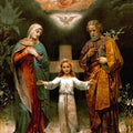 Religious acrylic painting titled 'Holy Family 7', 48x36 inches, by artist Ns Art on Canvas