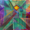 Abstract painting titled 'Homage To The Pixel 30x24', 30x24 inches, by artist Mario Castillo on digital art