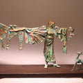 'Home Work VII' figurative Brass sculpture by artist Rohan Pawar, 16x31 inch, on brass