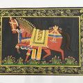 Horse' animals miniature Traditional Art by artist Unknown, 9x13 inch, on silk