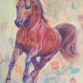 Animals soft-pastel drawing titled 'Horse Parboni', 17x12 inch, by artist Parboni Roy Ghosh on Pastel Paper