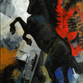 Animals acrylic painting titled 'HORSE SERIES 117', 72x48 inches, by artist Devidas Dharmadhikari on Canvas