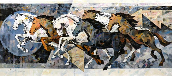 Horse Series 250 by Devidas Dharmadhikari | ArtZolo.com