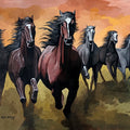 'Horses 2' animals acrylic painting by artist Ranjith Raghupathy, 30x40 inch, on canvas