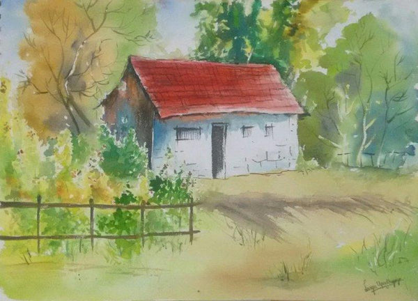 House In The Woods Painting by Lasya Upadhyaya | ArtZolo.com
