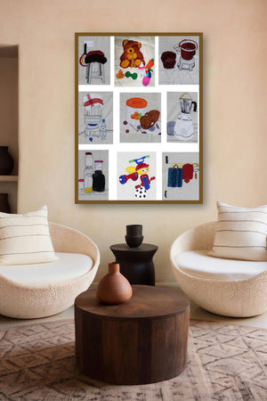 House Wife (Everyday Objects) by artist Shatabdi Roy displayed in a Luxury gallery