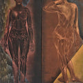 Erotic oil painting titled 'Human Composition', 48x36 inches, by artist Sumana Nath De on Canvas