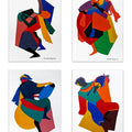 Human Symphony' figurative acrylic painting by artist Prasanta Acharjee, 12x8 inch, on brusto board