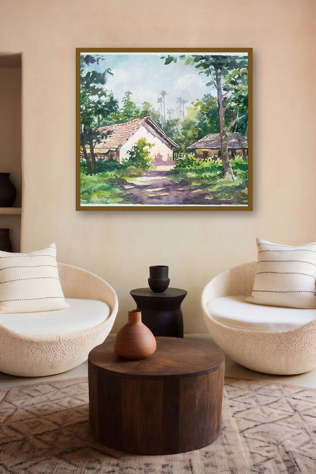 Hut (Forest Hideaway) by artist Gaurishankar Behera displayed in a Contemporary Exhibition gallery