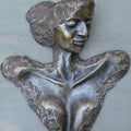 Figurative sculpture titled 'I Am She', 20x9x23 inches, by artist Vivek Kumar on Bronze