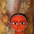 I Have My Wings' figurative acrylic painting by artist Meenakshi Jha Banerjee, 30x24 inch, on canvas