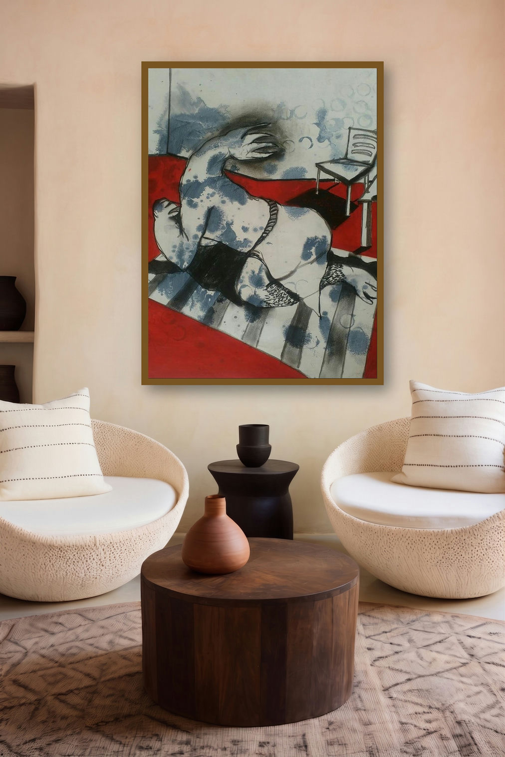 I Need Some Space (Contemplation) by artist Rohan Koli displayed in a Indian Art gallery