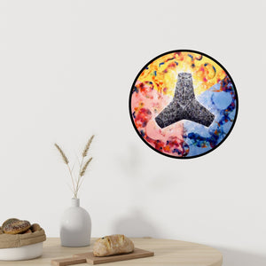 In-situ view of Saurab Bhardwaj's 'Icon Aura (Cosmic Balance)' painting in a room