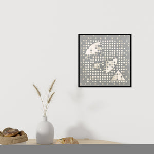 In-situ view of Sameer Patil's 'Illusion 2 (Geometric Harmony)' painting in a room