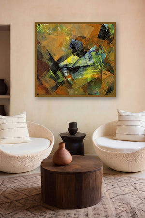 Illusion Ii (Terra Incognita) by artist Siddhesh Rane displayed in a Museum Style gallery