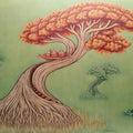 Nature acrylic painting titled 'Illusion Of Nature 2', 36x48 inches, by artist Subir Das on Canvas