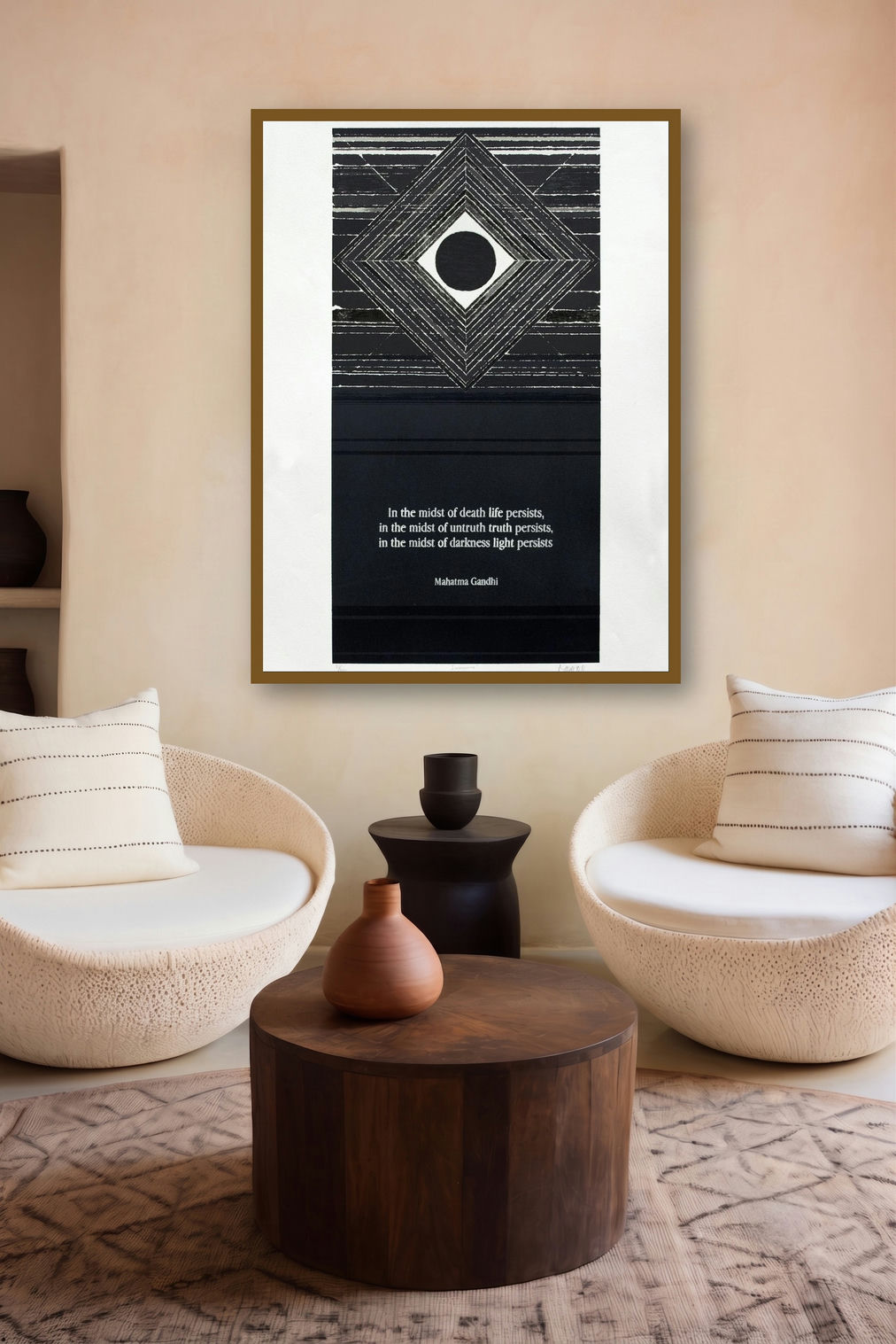 Immanence by artist S H Raza displayed in a Luxury gallery