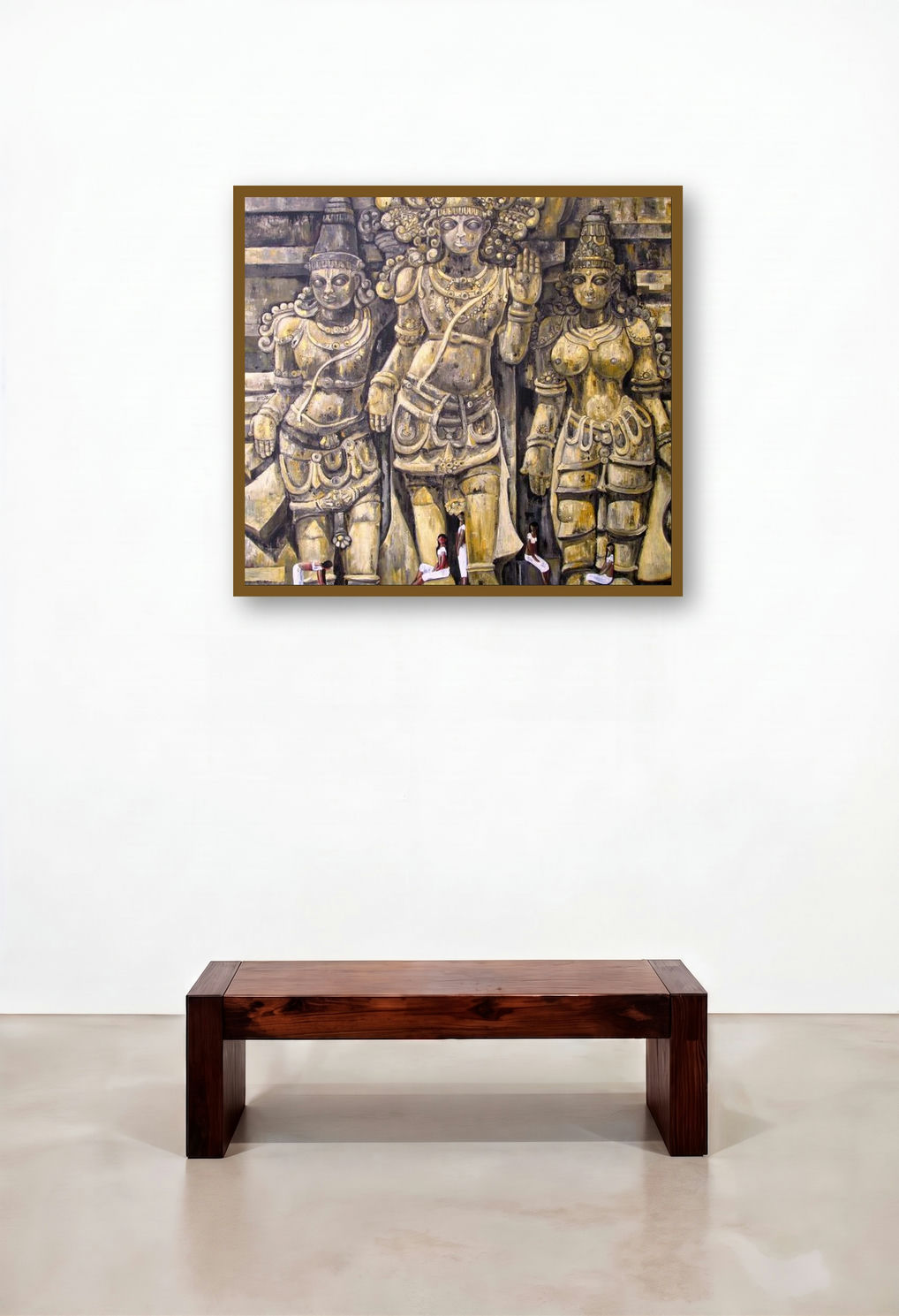 In Awe Of The Unknown by artist Suruchi Jamkar displayed in a Coastal Lounge