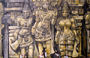 In Awe Of The Unknown by Suruchi Jamkar, Original Acrylic Photorealistic Painting on Canvas, Large Horizontal Wall Art
