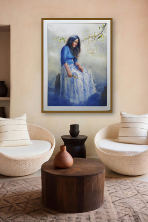 In Deep Thoughts 1 by artist Ganesh Hire displayed in a Boutique gallery