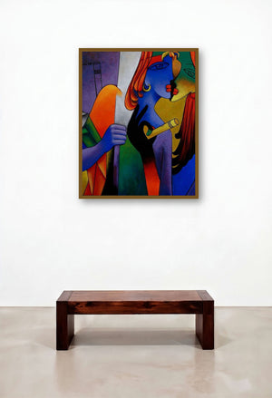 In Love (Intertwined Melodies) by artist Rajesh Shah displayed in a Industrial Lounge