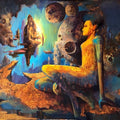 Figurative oil painting titled 'In my Dreams 1', 30x36 inches, by artist Atif Pachapuri on Canvas