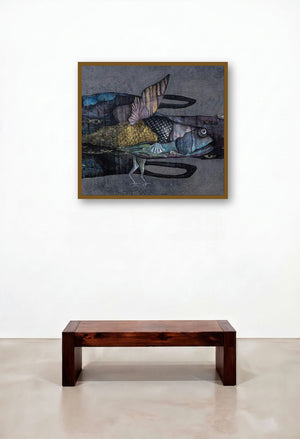 Incomplete Dream (Chimera of the Deep) by artist Pooja Mhatre displayed in a Transitional Library