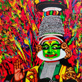 Indian Culture 9' religious acrylic painting by artist Sujit Karmakar, 48x32 inch, on canvas