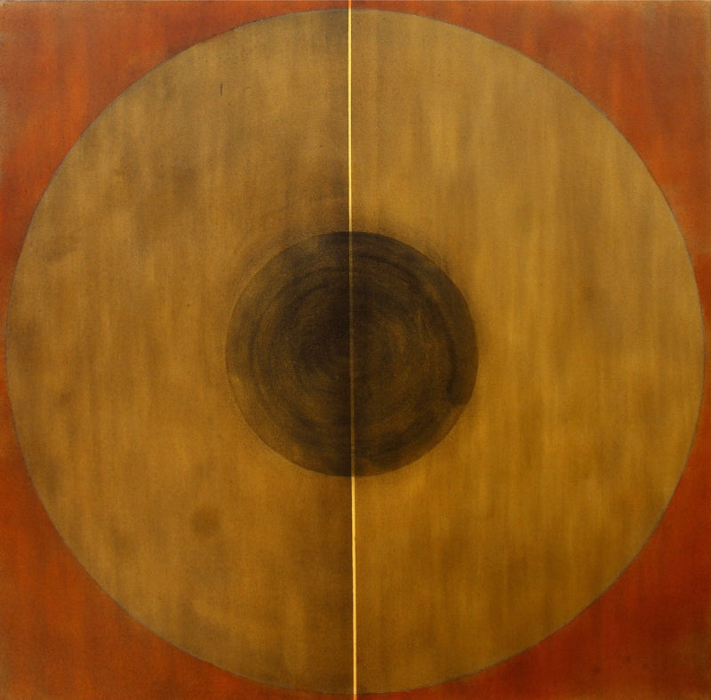 The Infinite Within' contemporary mixed-media painting by artist Pradeep Ahirwar, 48x48 inch, on canvas