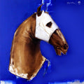 Animals acrylic oil painting titled 'Ink Blue', 36x36 inches, by artist Aditya Shirke on Canvas