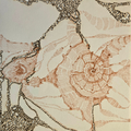 The Inner Fragrance' contemporary mixed-media painting by artist Shreya Wakle, 12x8 inch, on paper