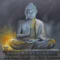 Inner Light' religious acrylic painting by artist Arjun Das, 42x60 inch, on canvas