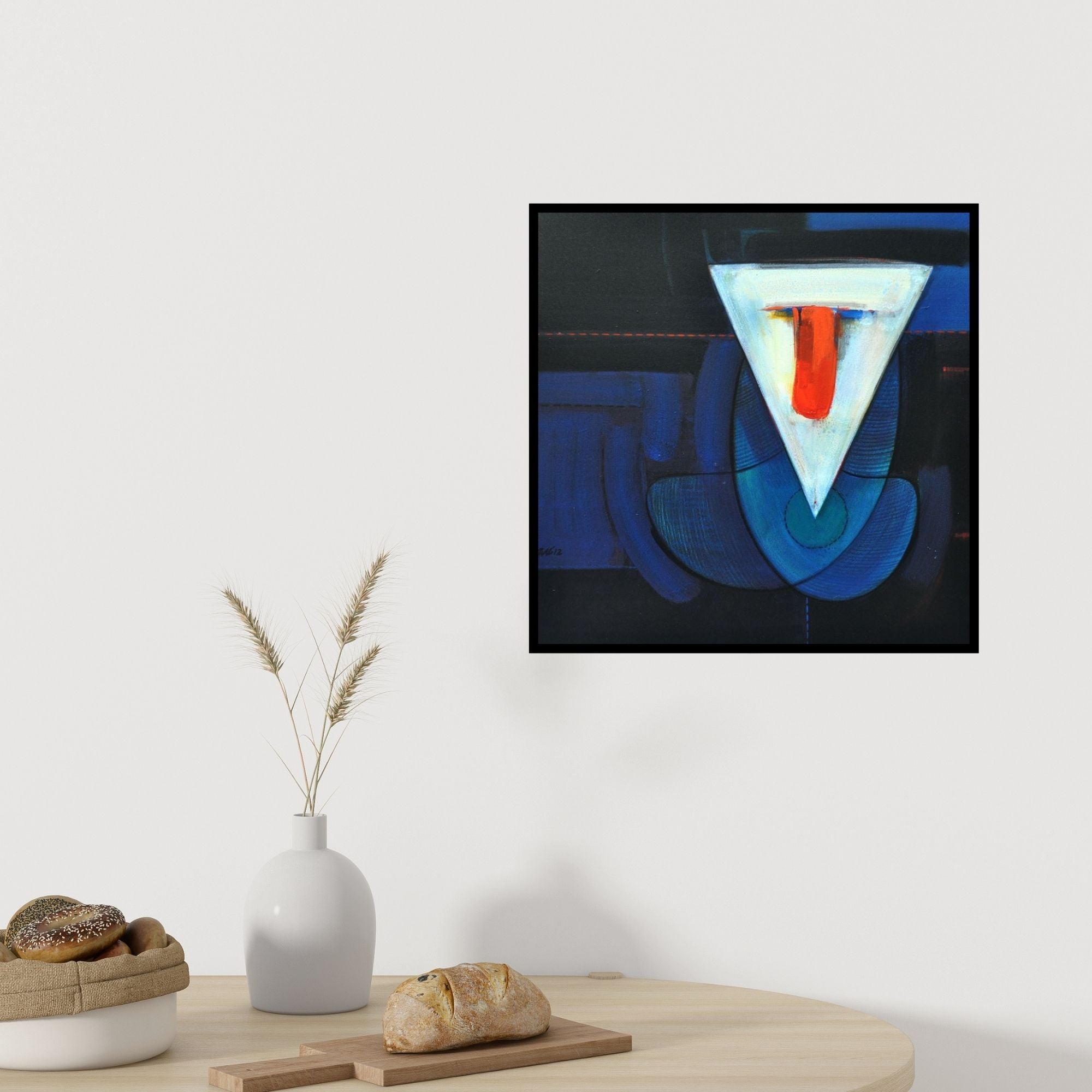 In-situ view of Dattatraya Thombare's 'Inner Love (Convergence: An Abstract Exploration)' painting in a room