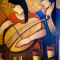 Inner Peace' figurative acrylic painting by artist Mousumi Mukherjee, 24x18 inch, on canvas