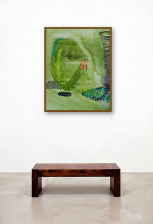 Inner Self 1 (Organic Dance) by artist Seema Kadam displayed in a Boutique Hotel Style Hotel Suite