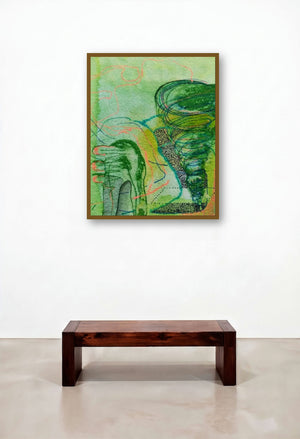 Inner Self 2 (Unfurling Energy) by artist Seema Kadam displayed in a Boutique Hotel Style Hallway