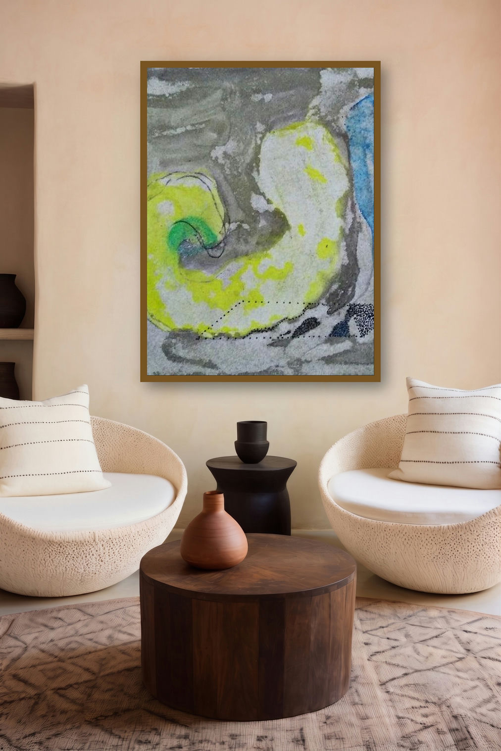 Inner Self 4 (Whispering Winds) by artist Seema Kadam displayed in a Boutique gallery