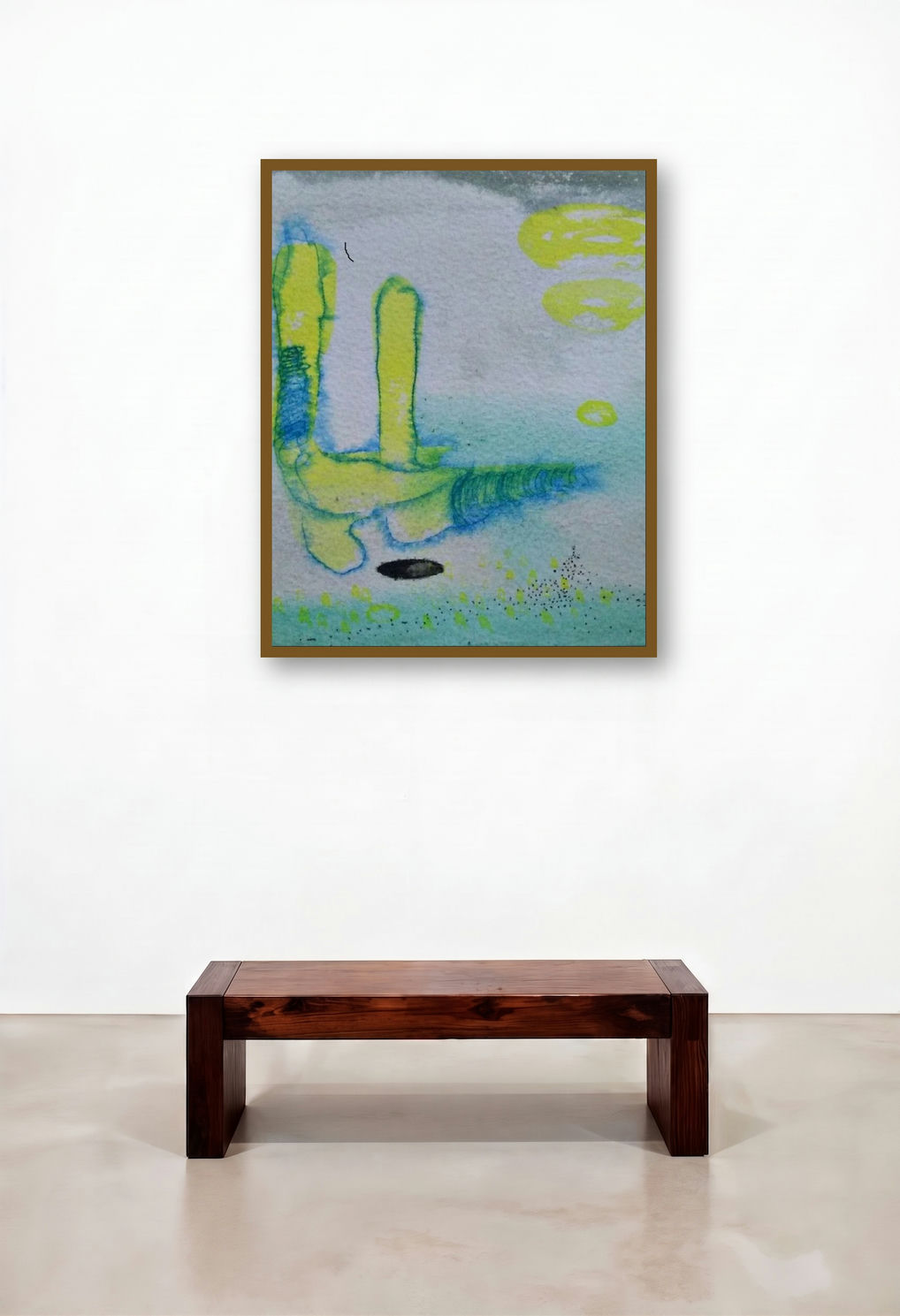Inner Self 6 (Emergence) by artist Seema Kadam displayed in a Eclectic Home Office